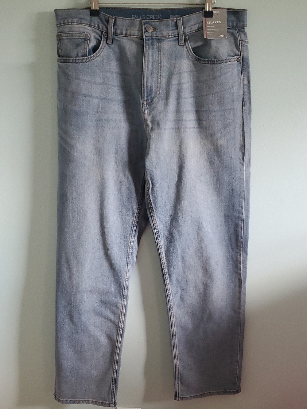 Falls Creek Men's Relaxed Light Blue Jeans